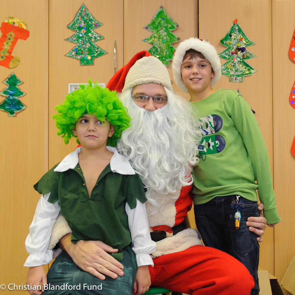 Santa and his little helpers